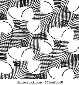 Grunge halftone black and white line texture background. Abstract stripe vector illustration Texture