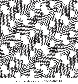 Grunge halftone black and white line texture background. Abstract stripe vector illustration Texture