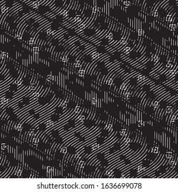 Grunge halftone black and white line texture background. Abstract stripe vector illustration Texture