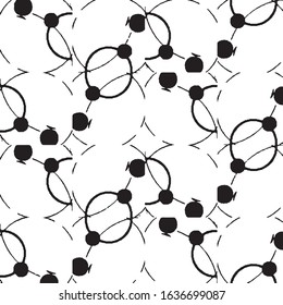 Grunge halftone black and white line texture background. Abstract stripe vector illustration Texture