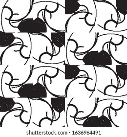 Grunge halftone black and white line texture background. Abstract stripe vector illustration Texture