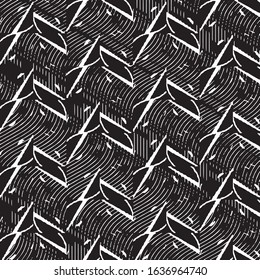 Grunge halftone black and white line texture background. Abstract stripe vector illustration Texture