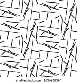 Grunge halftone black and white line texture background. Abstract stripe vector illustration Texture