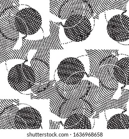 Grunge halftone black and white line texture background. Abstract stripe vector illustration Texture