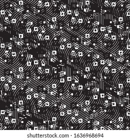 Grunge halftone black and white line texture background. Abstract stripe vector illustration Texture