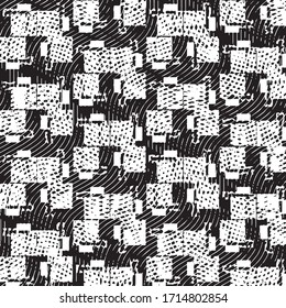 Grunge halftone black and white line texture background. Abstract stripe vector illustration Texture