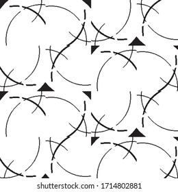 Grunge halftone black and white line texture background. Abstract stripe vector illustration Texture