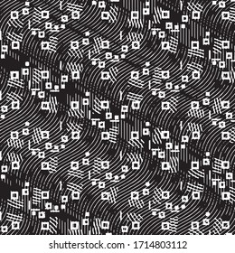 Grunge halftone black and white line texture background. Abstract stripe vector illustration Texture