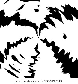 Grunge halftone black and white texture background. Abstract vector Texture
