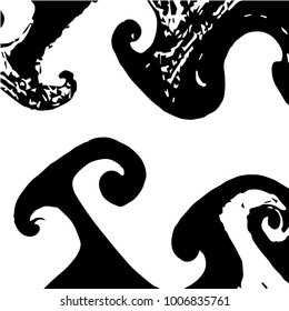 Grunge halftone black and white texture background. Abstract vector Texture
