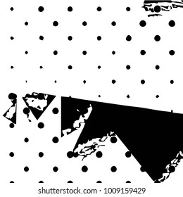 Grunge halftone black and white texture background. Abstract vector Texture
