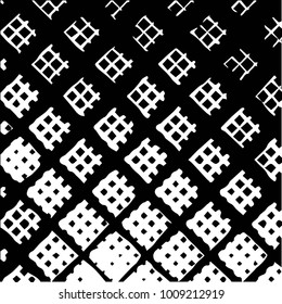 Grunge halftone black and white texture background. Abstract vector Texture
