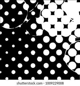 Grunge halftone black and white texture background. Abstract vector Texture
