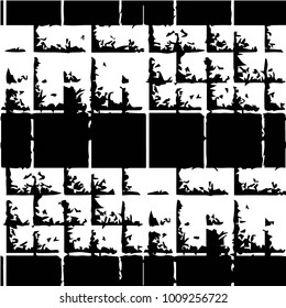 Grunge halftone black and white texture background. Abstract vector Texture
