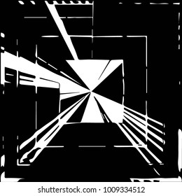 Grunge halftone black and white texture background. Abstract vector Texture
