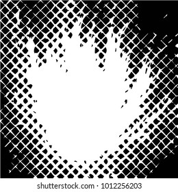 Grunge halftone black and white texture background. Abstract vector Texture

