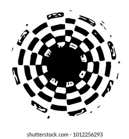 Grunge halftone black and white texture background. Abstract vector Texture
