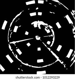 Grunge halftone black and white texture background. Abstract vector Texture
