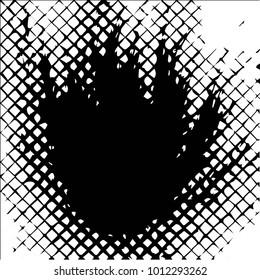 Grunge halftone black and white texture background. Abstract vector Texture

