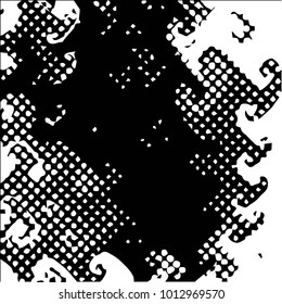 Grunge halftone black and white texture background. Abstract vector Texture
