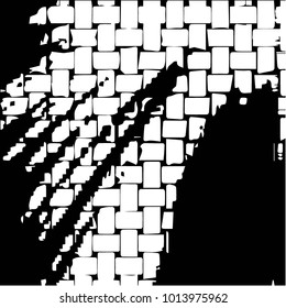 Grunge halftone black and white texture background. Abstract vector Texture
