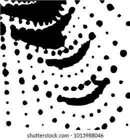 Grunge halftone black and white texture background. Abstract vector Texture
