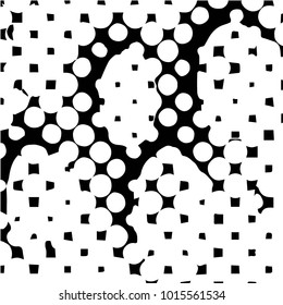 Grunge halftone black and white texture background. Abstract vector Texture
