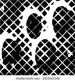 Grunge halftone black and white texture background. Abstract vector Texture
