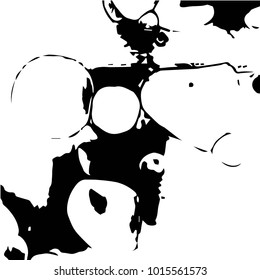 Grunge halftone black and white texture background. Abstract vector Texture
