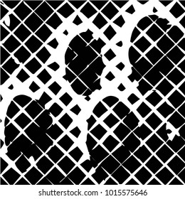 Grunge halftone black and white texture background. Abstract vector Texture
