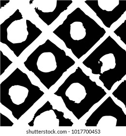 Grunge halftone black and white texture background. Abstract vector Texture
