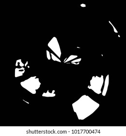 Grunge halftone black and white texture background. Abstract vector Texture
