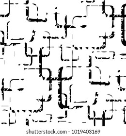 Grunge halftone black and white texture background. Abstract vector Texture
