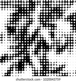 Grunge halftone black and white texture background. Abstract vector Texture

