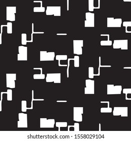 Grunge halftone black and white texture background. Abstract vector Texture