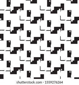 Grunge halftone black and white texture background. Abstract vector Texture