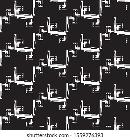 Grunge halftone black and white texture background. Abstract vector Texture