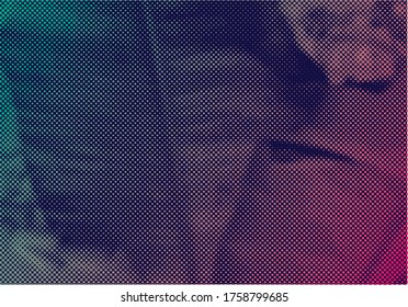 Grunge halftone blue purple color background. Halftone dots vector texture.  Gradient halftone dots background in pop art style. Black and white pattern texture. Ink Print Distress Background.