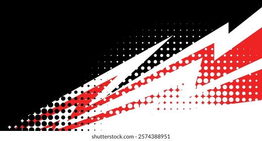 grunge halftone brush abstract background in black, white, and red.vector eps10
