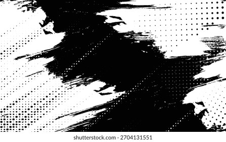 Farbiger Halbtonpinsel, Strichhintergrund. Pinselstrich Illustration für Banner, Poster oder Sport-Hintergrund.