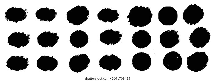 grunge halftone brush strokes set black white abstract texture pack
