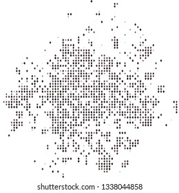 Grunge halftone colored dotted texture background. Spotted vector abstract overlay. Monochrome pattern for web design, advertisment banners, comic books, manga, posters, pakaging. 