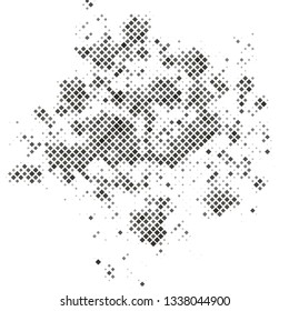 Grunge halftone colored dotted texture background. Spotted vector abstract overlay. Monochrome pattern for web design, advertisment banners, comic books, manga, posters, pakaging. 