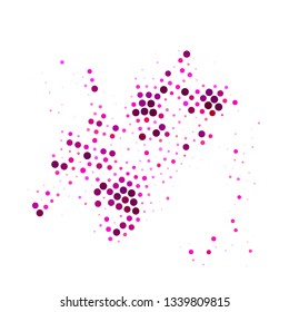 Grunge halftone colored dotted texture background. Spotted vector abstract overlay. Monochrome pattern for web design, advertisment banners, comic books, manga, posters, pakaging.