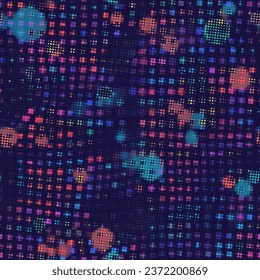 Grunge halftone colored dotted texture background. Spotted vector abstract overlay. Textured vintage backdrop. Geometry pattern for web design, covers, web sites, posters