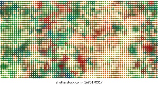 Grunge halftone colored dotted textured background. Spotted vector abstract overlay. Vintage texture. Geometry pattern for web design, advertisement, covers, web sites, posters, comic books.