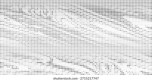 Farbverlauf der Halbtonecke. Betrübter, schwacher, körniger, rauschender Hintergrund. Hintergrundtextur des Retro-Pixels. Schwarz-weißer Sandtapete. Vektorstrukturierte, schmutzige Oberfläche. Anime- oder Manga-Comic-Overlay
