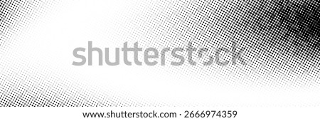 Grunge halftone corner gradient. Distress fading grit noise background. Retro pixel backdrop texture. Black and white sand wallpaper. Vector textured gritty surface. Anime or manga style comic overlay