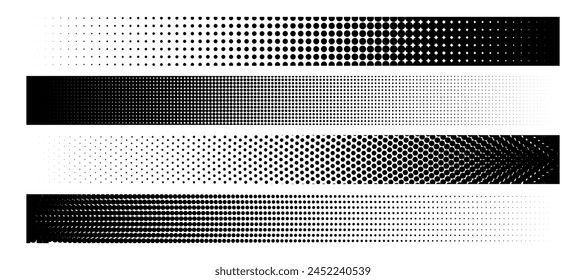 grunge halftone distorted horizontal shapes background design
