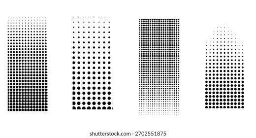 Diseño de fondo de Formas de Vertical distorsionada de semitono grunge. Ilustración vectorial